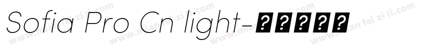 Sofia Pro Cn light字体转换